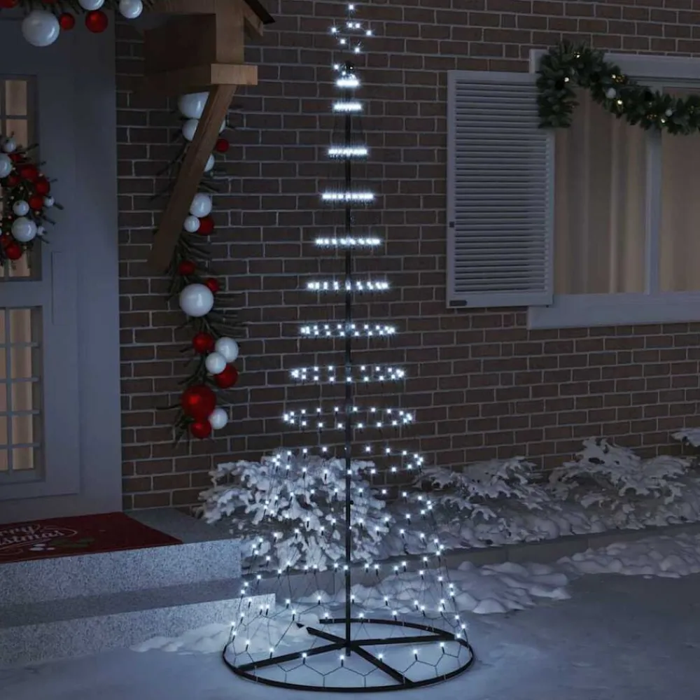 vidaXL Árbol de Navidad LED con 295 LED con soporte Frío 250 cm Metal frío Outlet
