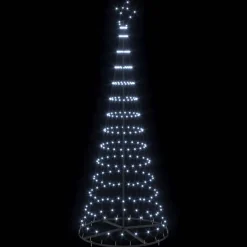 vidaXL Árbol de Navidad LED con 295 LED con soporte Frío 250 cm Metal frío Outlet