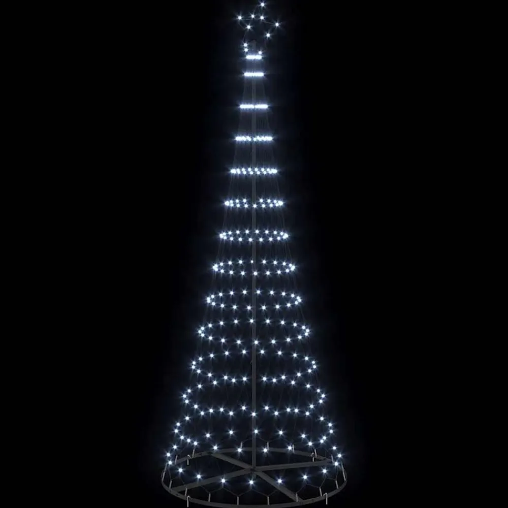 vidaXL Árbol de Navidad LED con 295 LED con soporte Frío 250 cm Metal frío Outlet