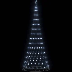 vidaXL Árbol de Navidad LED con 295 LED con soporte Frío 250 cm Metal frío Outlet