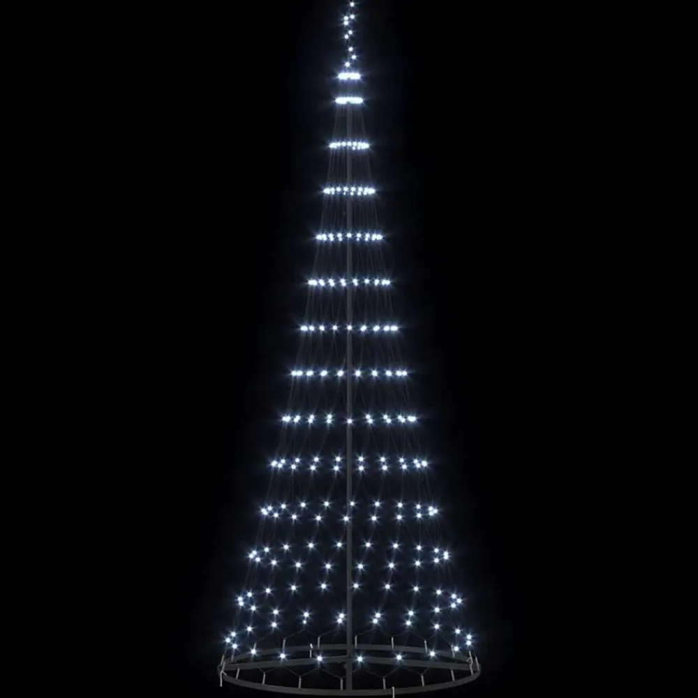 vidaXL Árbol de Navidad LED con 295 LED con soporte Frío 250 cm Metal frío Outlet