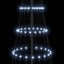 vidaXL Árbol de Navidad LED con 295 LED con soporte Frío 250 cm Metal frío Outlet