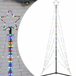 vidaXL Decoración-Árbol de Navidad LED 525 LEDs de colores 302 cm