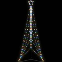 vidaXL Decoración-Árbol de Navidad LED 525 LEDs de colores 302 cm