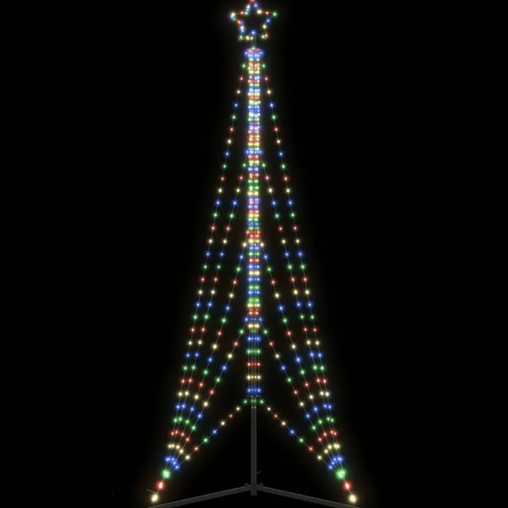 vidaXL Decoración-Árbol de Navidad LED 525 LEDs de colores 302 cm