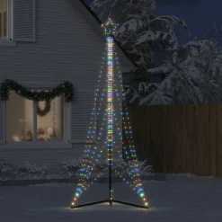 vidaXL Decoración-Árbol de Navidad LED 525 LEDs de colores 302 cm
