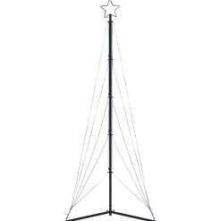 vidaXL Decoración-Árbol de Navidad LED 525 LEDs de colores 302 cm
