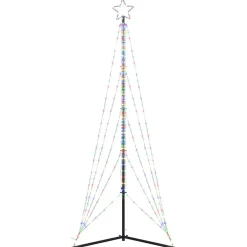 vidaXL Decoración-Árbol de Navidad LED 525 LEDs de colores 302 cm