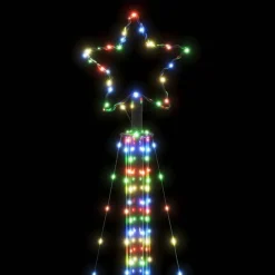 vidaXL Decoración-Árbol de Navidad LED 525 LEDs de colores 302 cm