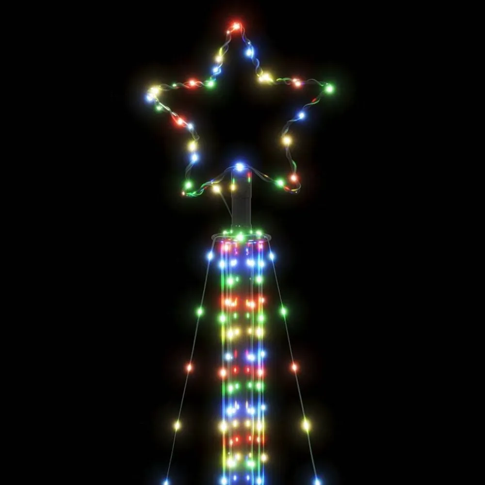 vidaXL Decoración-Árbol de Navidad LED 525 LEDs de colores 302 cm