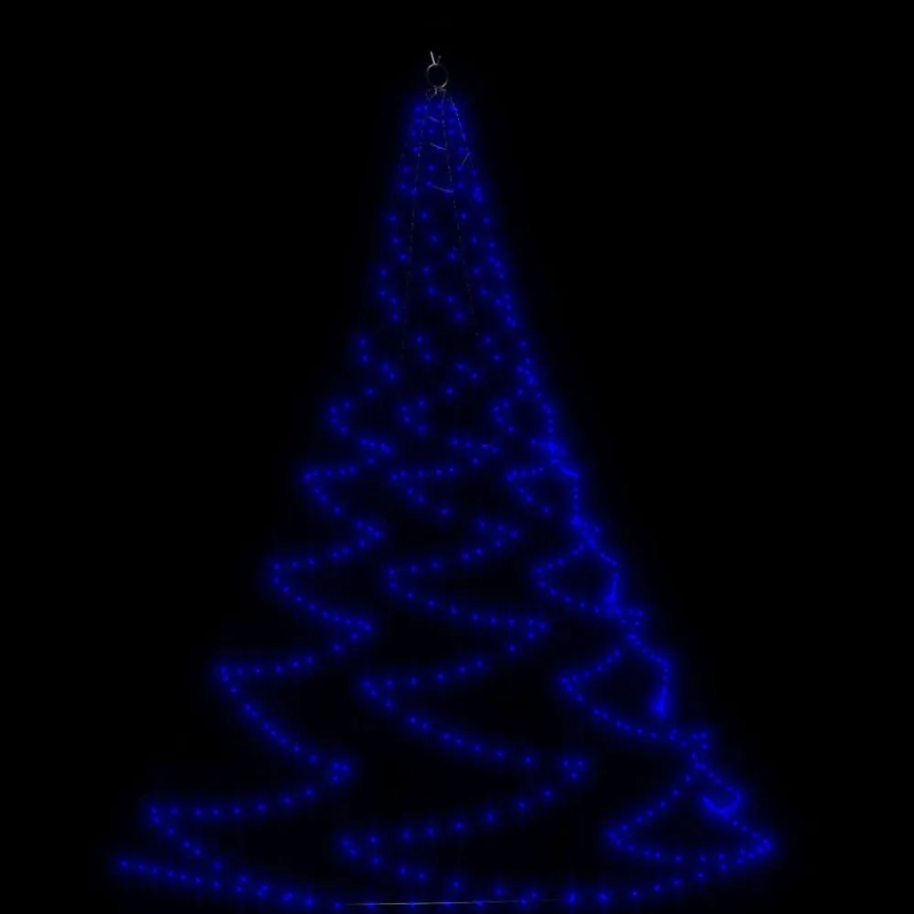 vidaXL Árbol de pared con gancho metálico 720 LED 5 m Azul