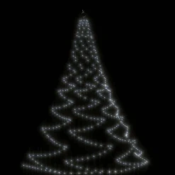 vidaXL Iluminación-Árbol de pared con gancho metálico 720 LED blanco frío 5 m