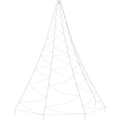 vidaXL Iluminación-Árbol de pared con gancho metálico 720 LED blanco frío 5 m