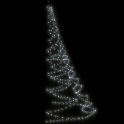 vidaXL Iluminación-Árbol de pared con gancho metálico 720 LED blanco frío 5 m