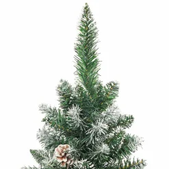 vidaXL Decoración-Árbol Navideño Artificial Delgado con 150 LED Verde y 120 cm