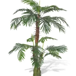 vidaXL Decoración-Árbol palmera artificial Cycas 150 cm