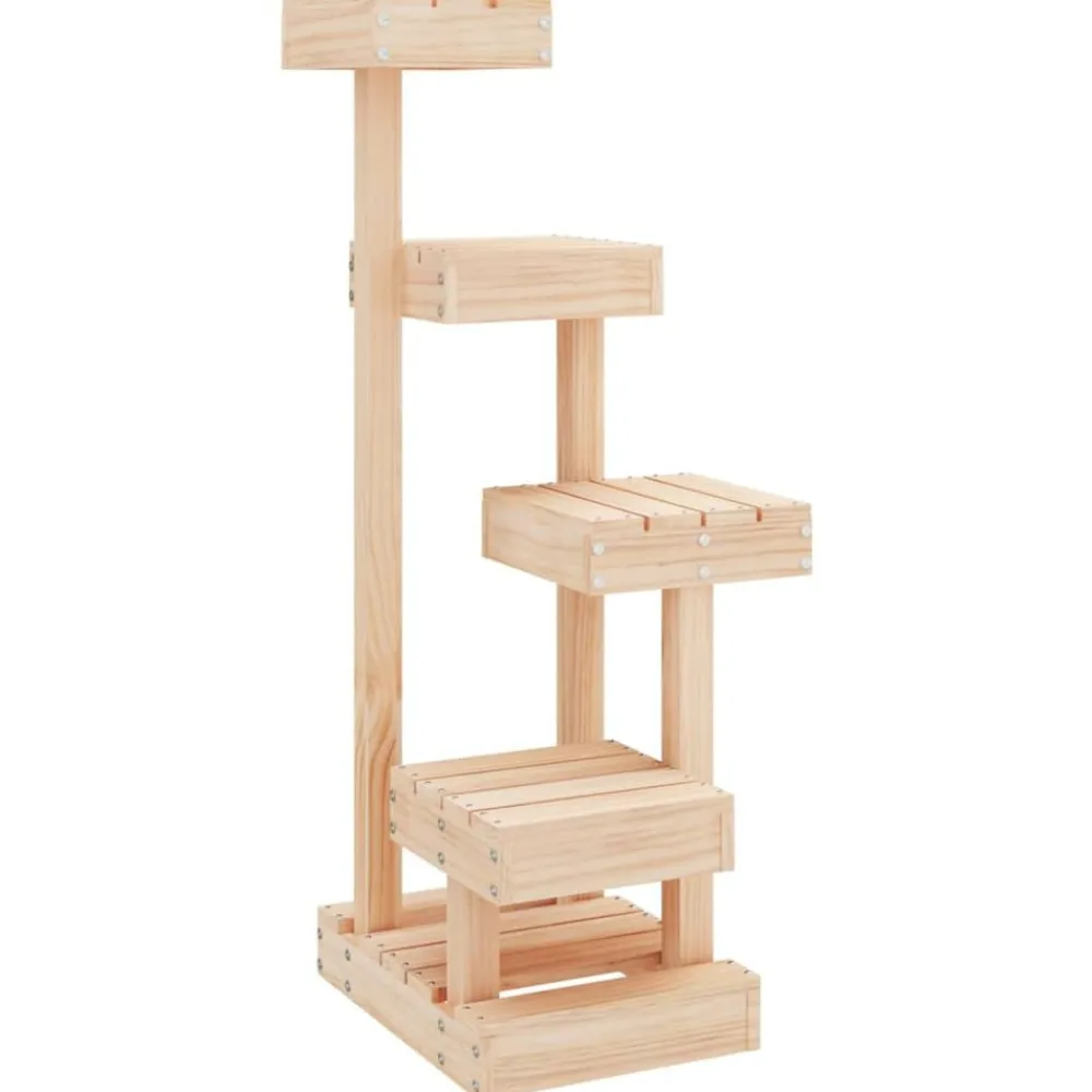 vidaXL Productos Para Mascotas-Árbol para gatos madera maciza de pino 45,5x49x103 cm