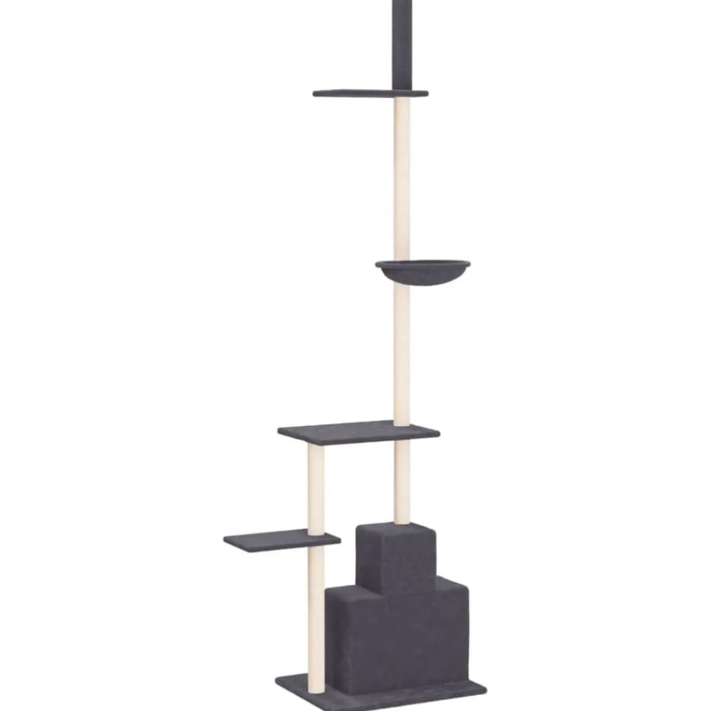 vidaXL Productos Para Mascotas-Árbol rascador gatos suelo a techo 250,5-276,5 cm