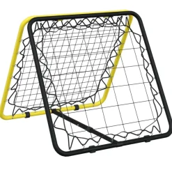 vidaXL Rebotador de doble cara ajustable acero amarillo y negro Clearance