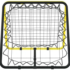 vidaXL Rebotador de doble cara ajustable acero amarillo y negro Clearance