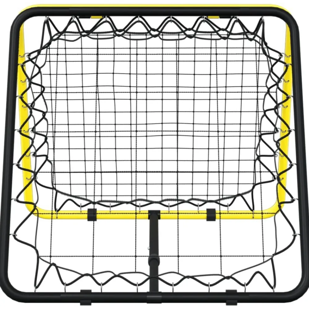 vidaXL Rebotador de doble cara ajustable acero amarillo y negro Clearance