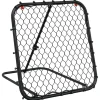 vidaXL Equipamiento Para Atletismo-Rebotador de fútbol ajustable acero negro 84x73x60-80 cm