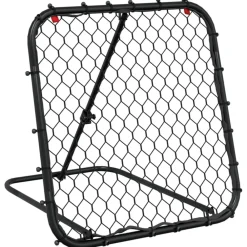 vidaXL Equipamiento Para Atletismo-Rebotador de fútbol ajustable acero negro 84x73x60-80 cm