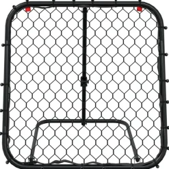 vidaXL Equipamiento Para Atletismo-Rebotador de fútbol ajustable acero negro 84x73x60-80 cm