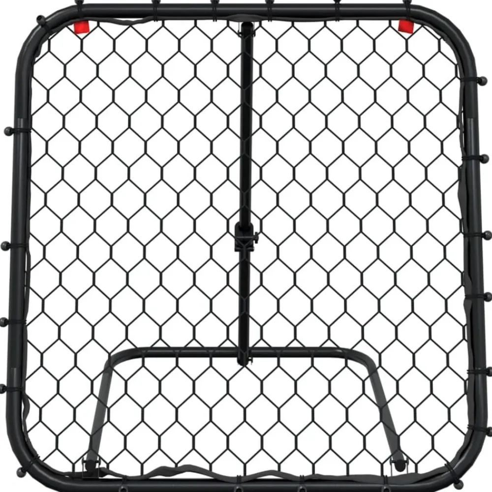 vidaXL Equipamiento Para Atletismo-Rebotador de fútbol ajustable acero negro 84x73x60-80 cm