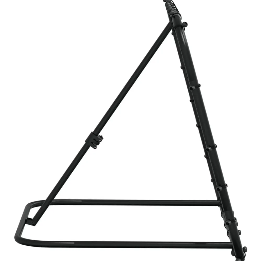 vidaXL Equipamiento Para Atletismo-Rebotador de fútbol ajustable acero negro 84x73x60-80 cm