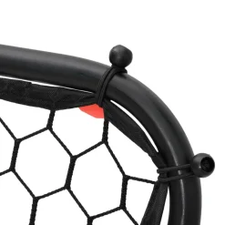 vidaXL Equipamiento Para Atletismo-Rebotador de fútbol ajustable acero negro 84x73x60-80 cm