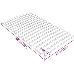 vidaXL Recambio de láminas de cama con 17 láminas (70 x 200 cm) Hot