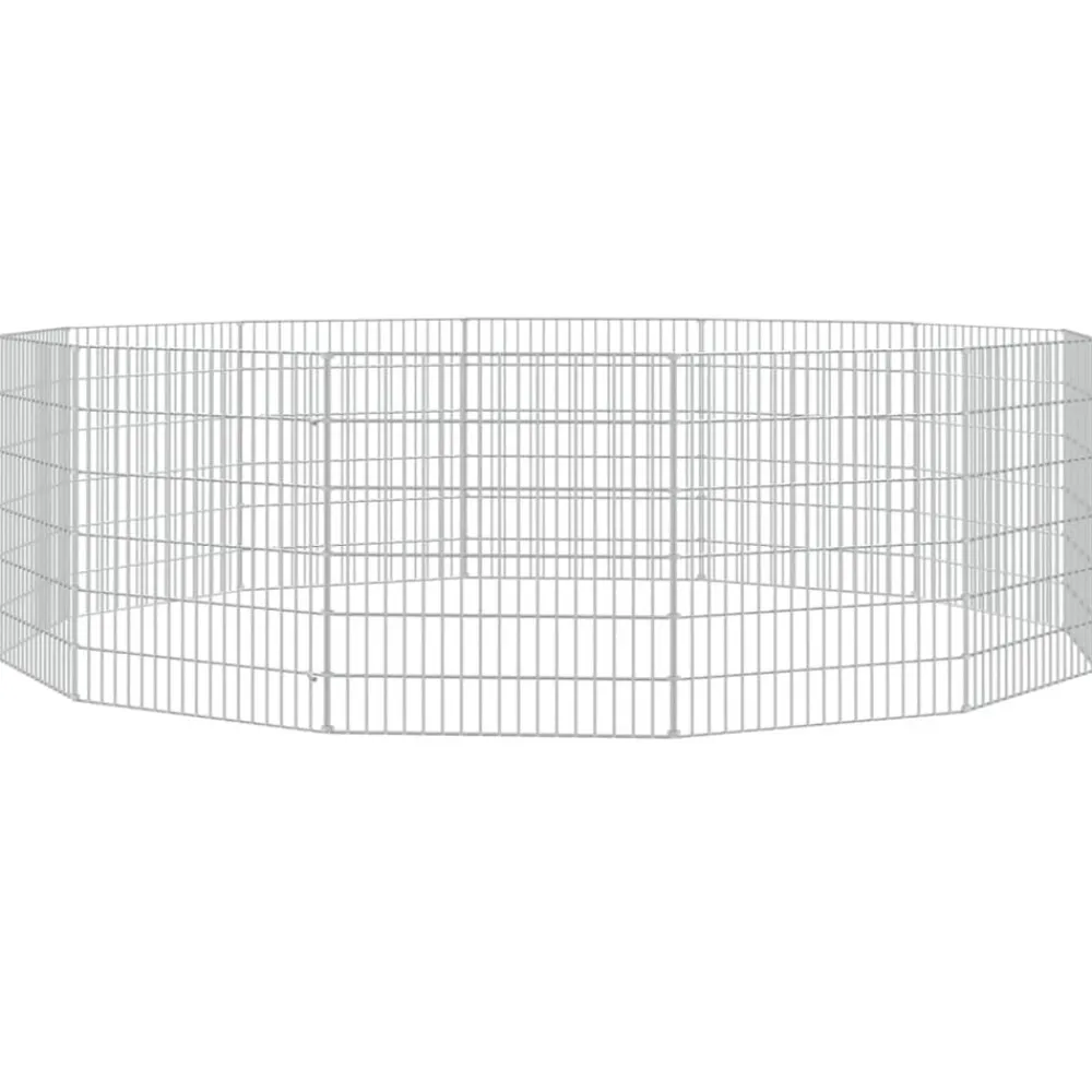 vidaXL Productos Para Mascotas-Recinto animales corral 12 paneles hierro galvanizado 54x60 cm