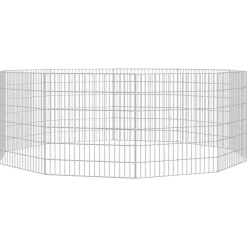 vidaXL Recinto animales corral 10 paneles hierro galvanizado 54x60 cm