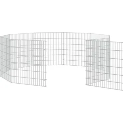 vidaXL Recinto animales corral 10 paneles hierro galvanizado 54x60 cm