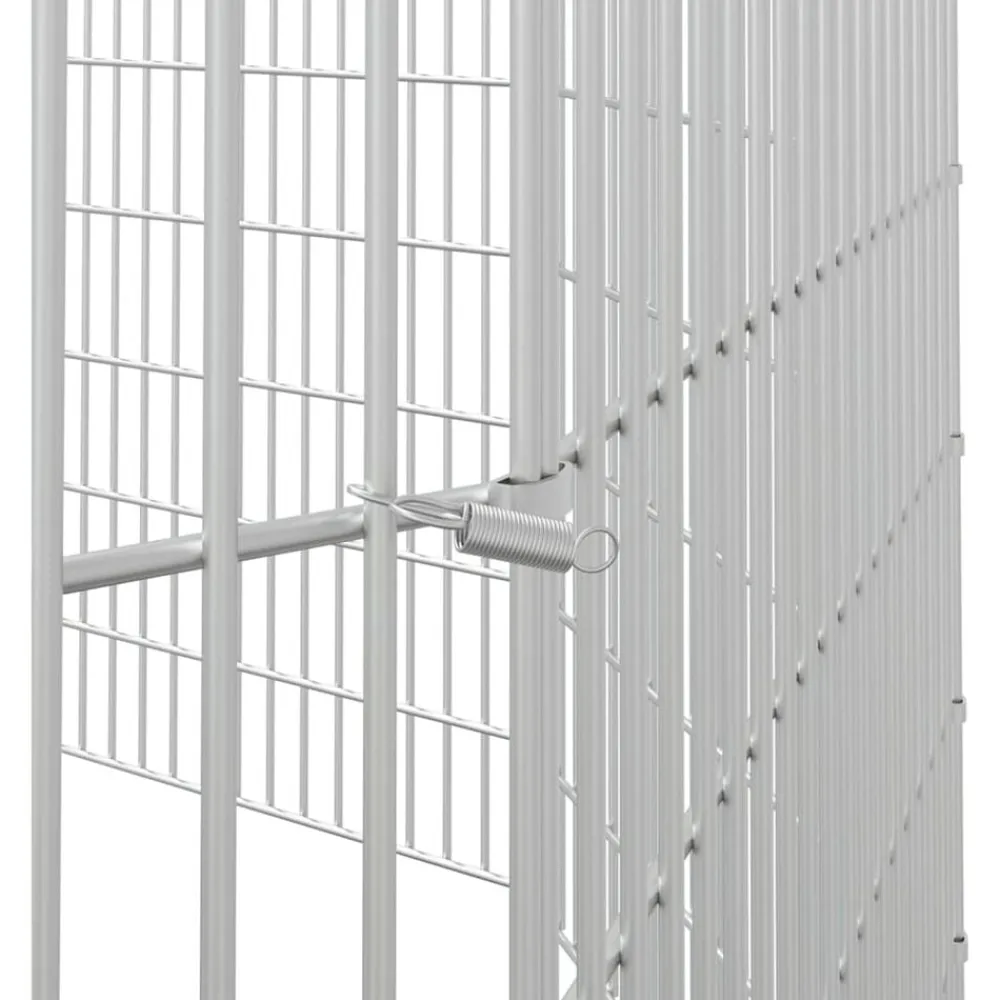 vidaXL Recinto animales corral 10 paneles hierro galvanizado 54x60 cm
