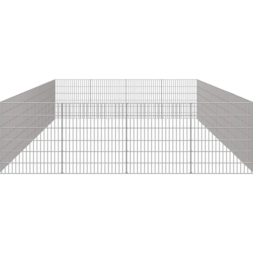 vidaXL Productos Para Mascotas-Recinto corral animales 24 paneles hierro galvanizado 54x60 cm