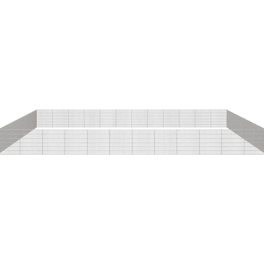 vidaXL Productos Para Mascotas-Recinto corral animales 48 paneles hierro galvanizado 54x60 cm