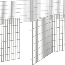 vidaXL Productos Para Mascotas-Recinto corral animales 48 paneles hierro galvanizado 54x60 cm