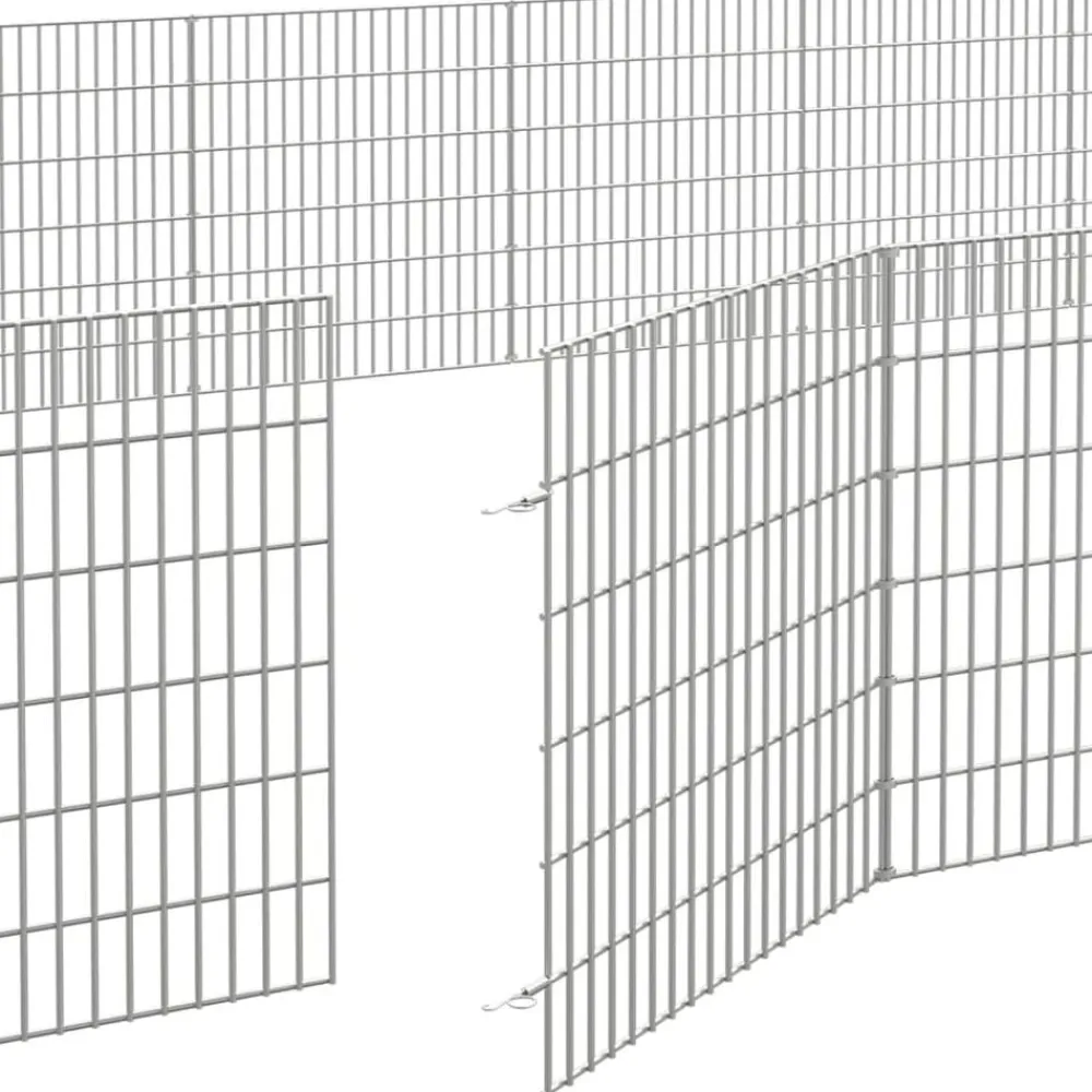 vidaXL Productos Para Mascotas-Recinto corral animales 48 paneles hierro galvanizado 54x60 cm