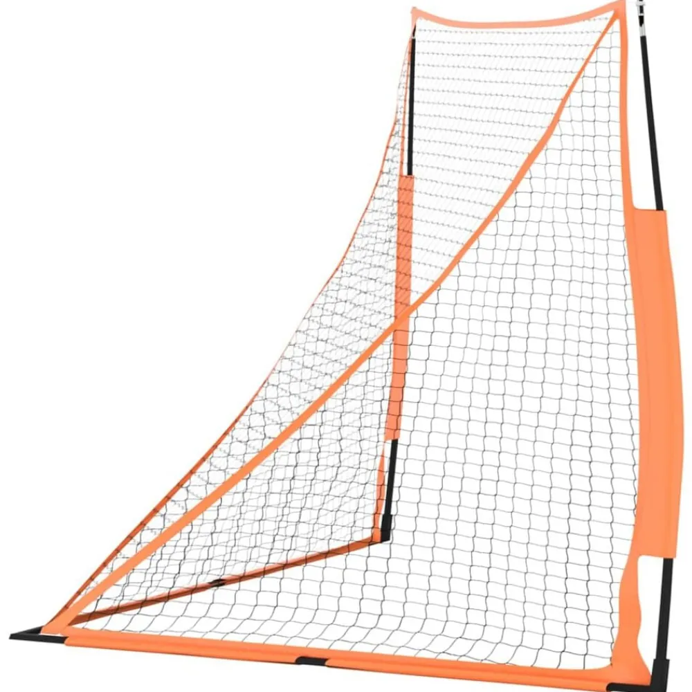 vidaXL Red de béisbol acero y poliéster negro y naranja 183x182x183 cm Sale