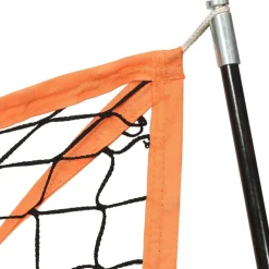 vidaXL Red de béisbol acero y poliéster negro y naranja 183x182x183 cm Sale