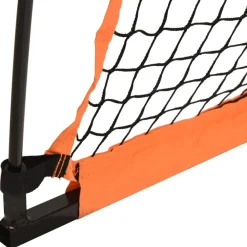 vidaXL Red de béisbol acero y poliéster negro y naranja 183x182x183 cm Sale