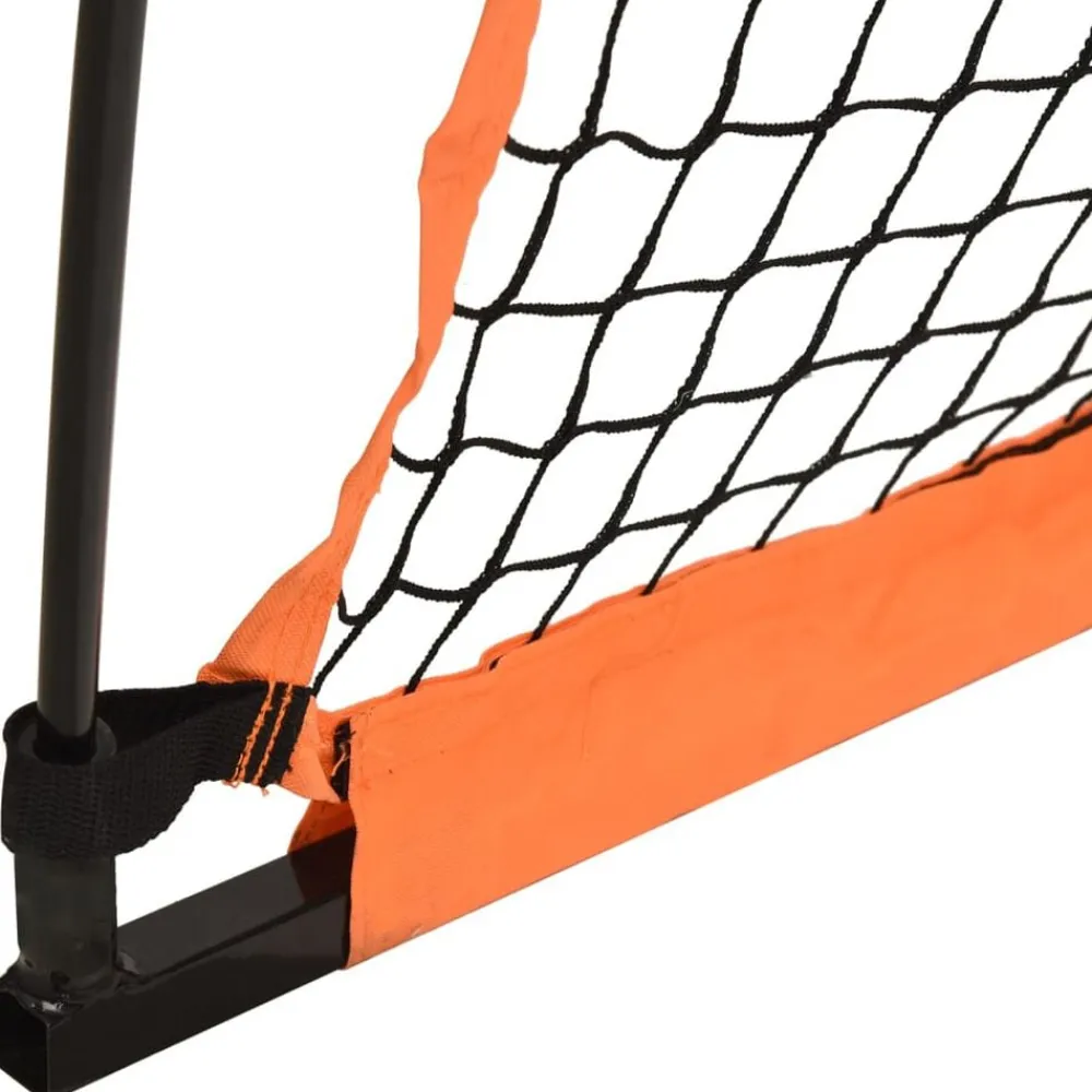 vidaXL Red de béisbol acero y poliéster negro y naranja 183x182x183 cm Sale
