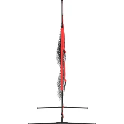 vidaXL Equipamiento Para Atletismo-Red de béisbol portátil poliéster negro y rojo 183x105x183 cm