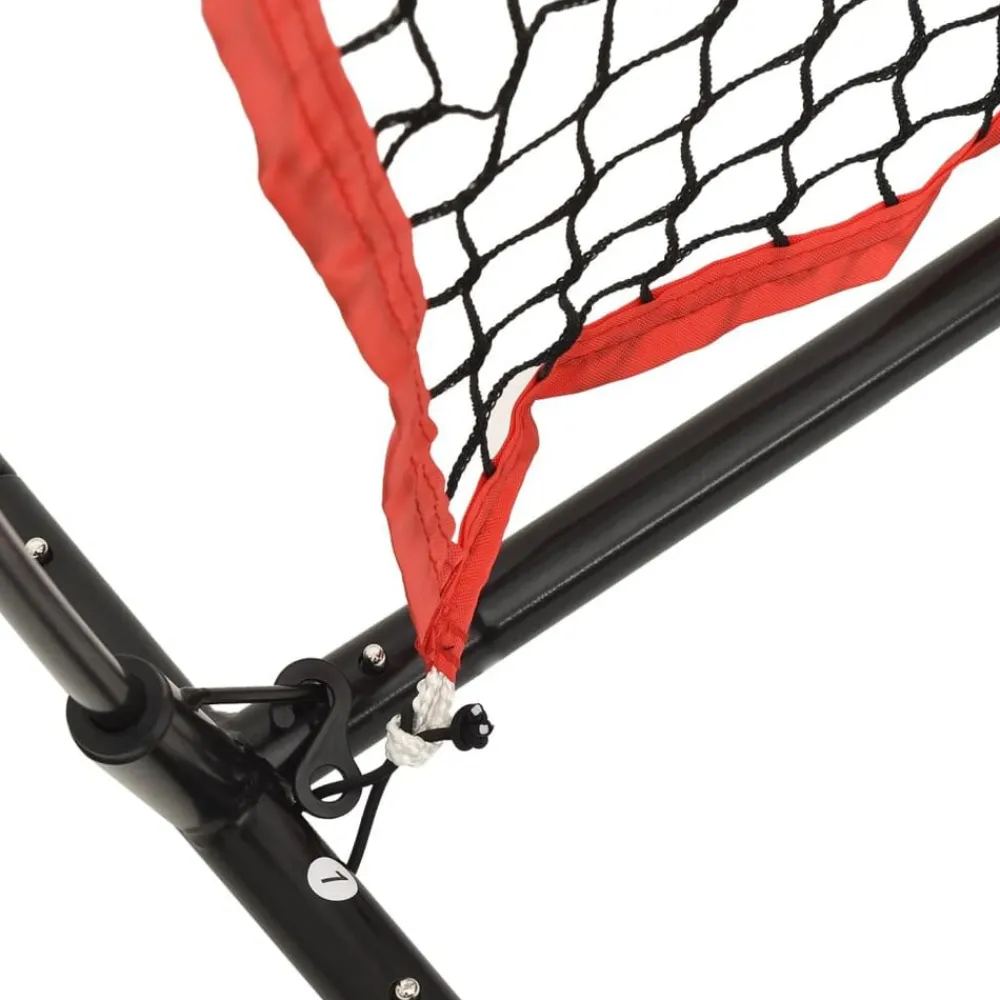 vidaXL Equipamiento Para Atletismo-Red de béisbol portátil poliéster negro y rojo 183x105x183 cm