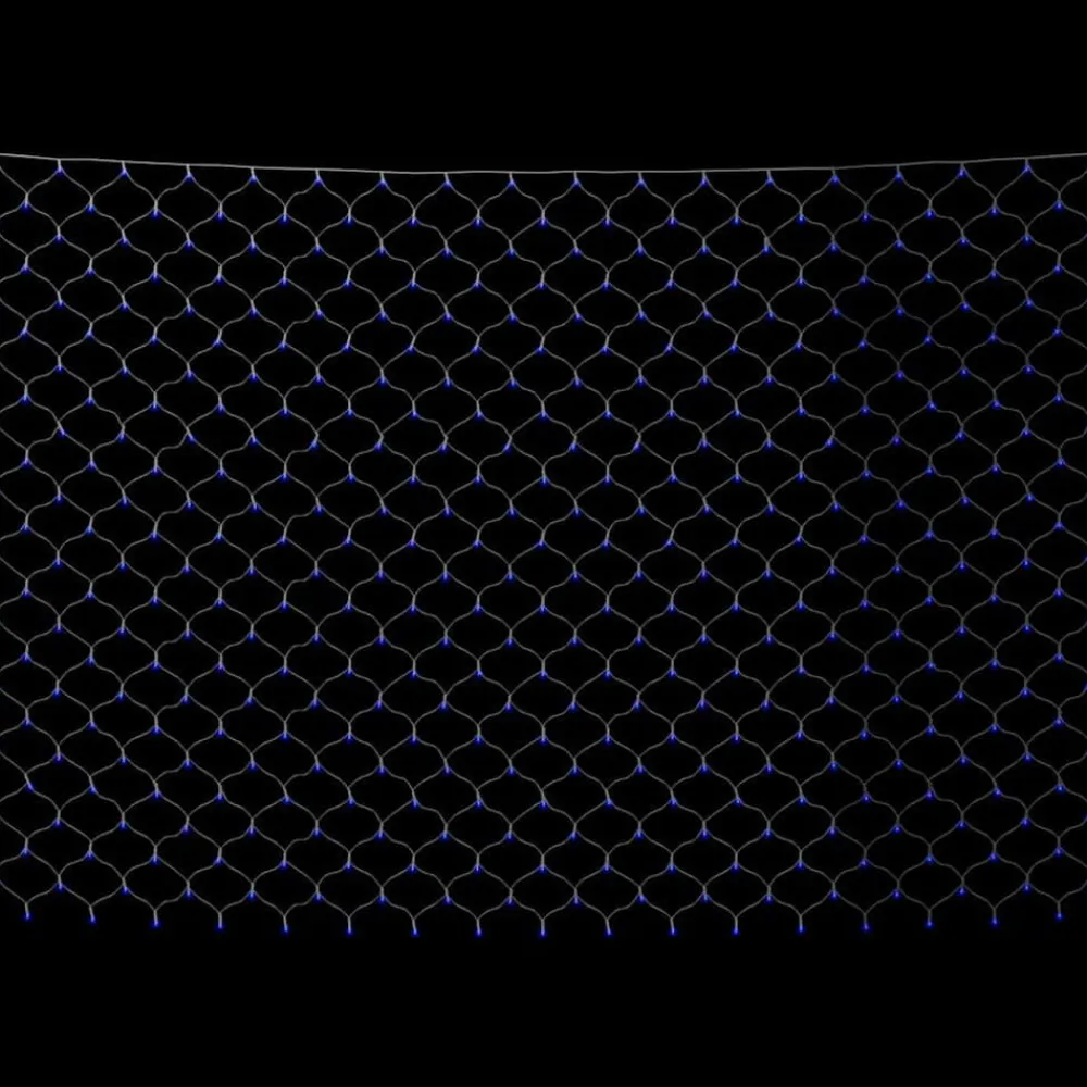 vidaXL Red de luces de Navidad 306 LEDs 3x3 m interior/exterior Azul Discount