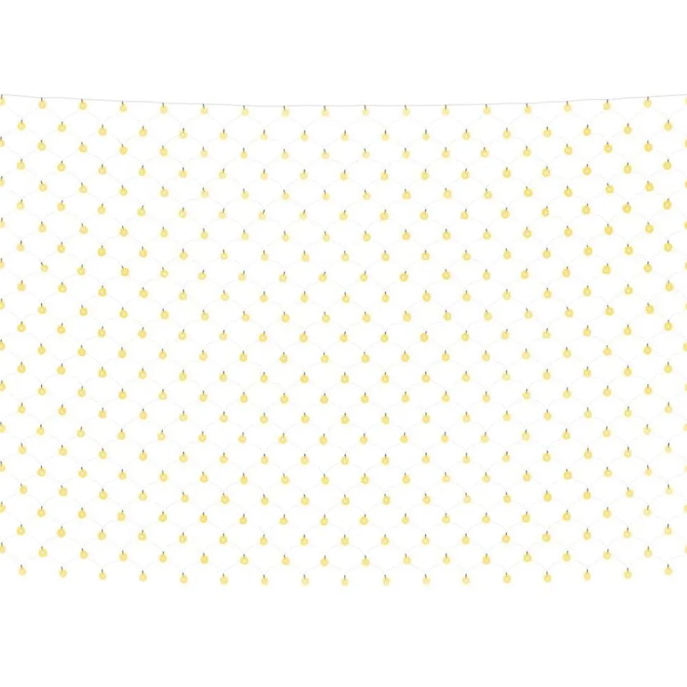 vidaXL Red de luces de Navidad 204 LED blanco cálido 3x2 m Blanco cálido Best