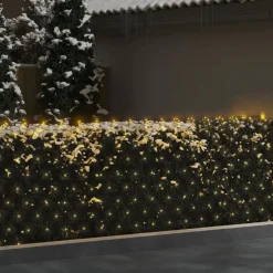 vidaXL Red de luces de Navidad 204 LED blanco cálido 3x2 m Blanco cálido Best