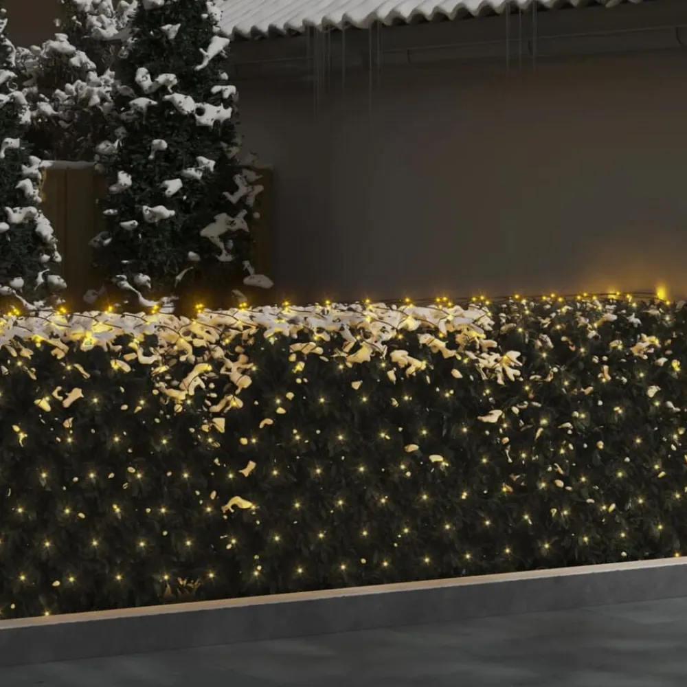 vidaXL Red de luces de Navidad 204 LED blanco cálido 3x2 m Blanco cálido Best